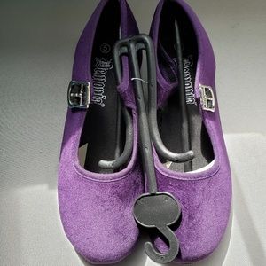 Demonia Purple Velvet Flats